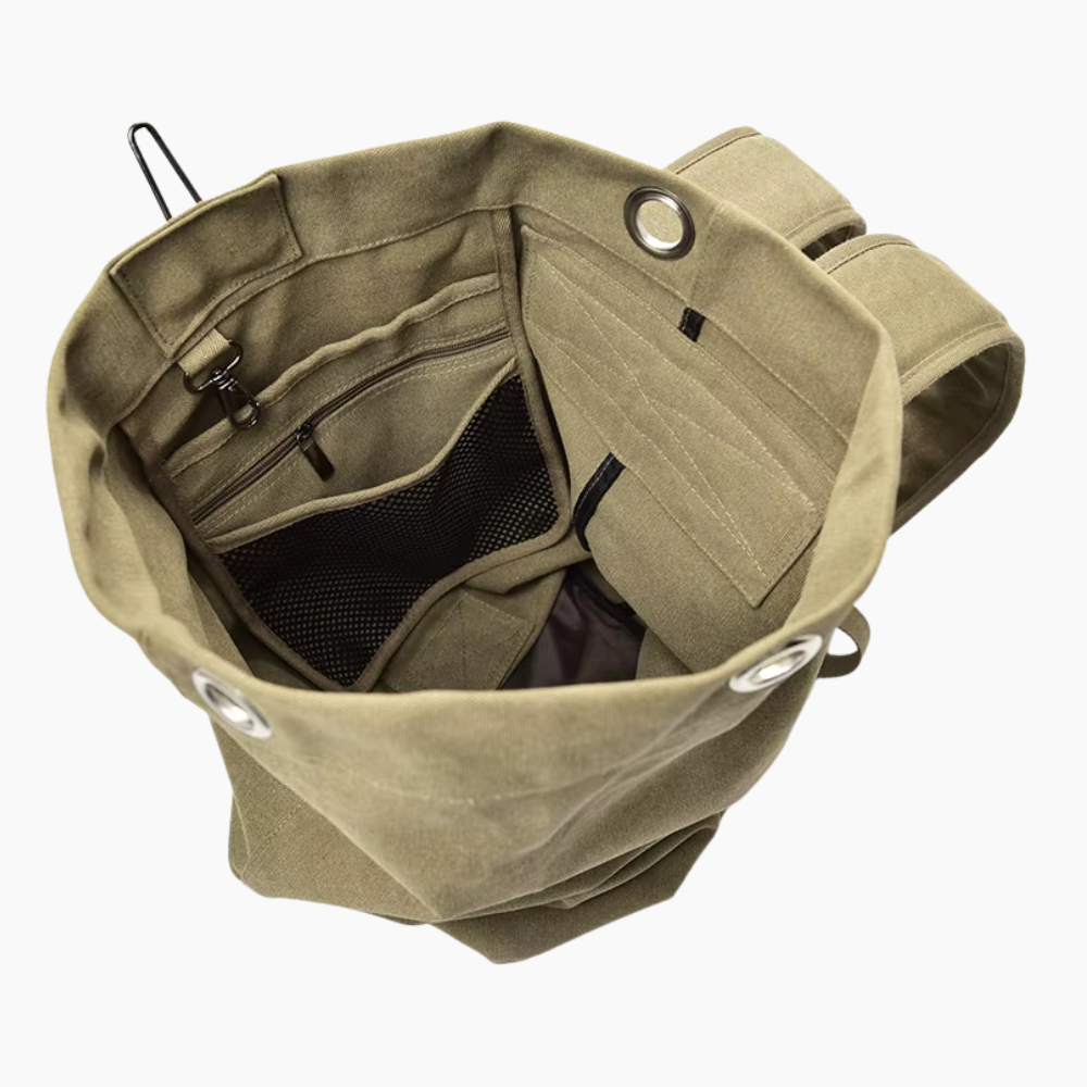 Montaro CanvasDuffel – stor canvasryggsäck för resa, fritid & äventyr