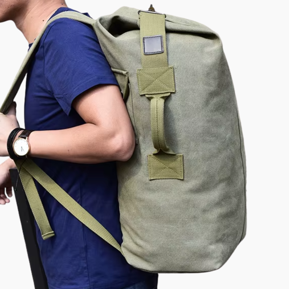 Montaro CanvasDuffel – stor canvasryggsäck för resa, fritid & äventyr