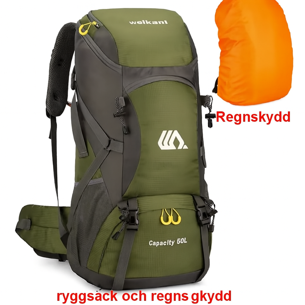 Vandero 50L Trekking Backpack – robust outdoor-ryggsäck för vandring & långa turer