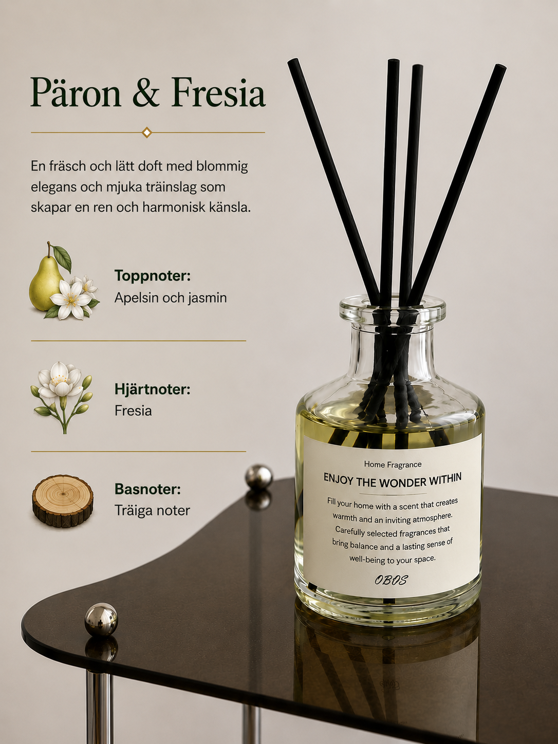 Doftpinnar med Doftolja 50 ml – Rumsdoft för Hem & Inredning