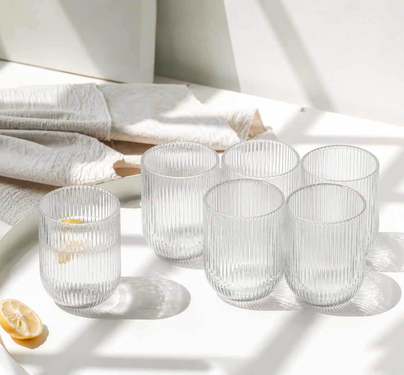 Räfflat Glas i Modern Design