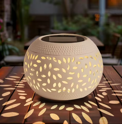Solar Lantern – Solcellsdriven Bordslampa i Metall