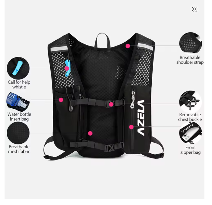 NEWBOLER Water Bag – ultralätt hydreringsryggsäck 5L för löpning, cykling & trail