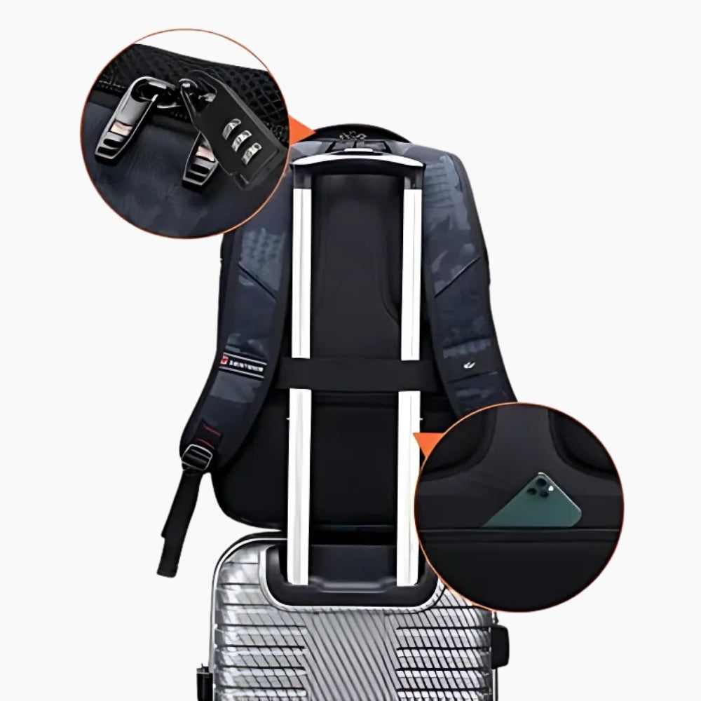 Lugano – säker & rymlig anti-stöld ryggsäck för resa, jobb & vardag