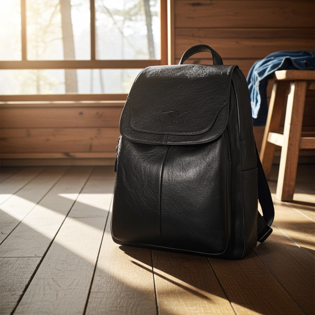 Vienna Ryggsäck – elegant läderlook för vardag, jobb & resor